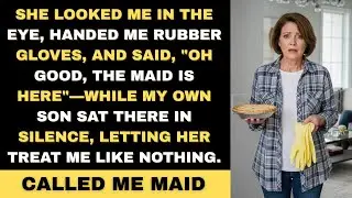 SHE CALLED ME  THE MAID  IN FRONT OF GUESTS, HANDING ME GLOVES LIKE I WAS THEIR STAFF