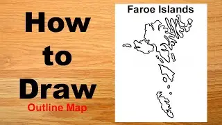 How to draw Faroe Islands map || Faroe Islands outline map