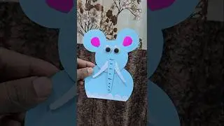 Cute paper elephant 🐘craft short video idea for kods #elephant #craft #shortvideo #shorts #diy #art