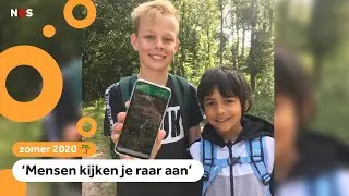Tom en Neel doen aan geocaching
