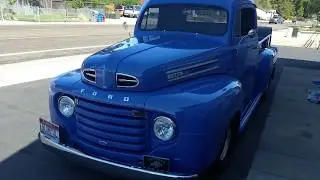 1950 FORD F1 PICKUP TRUCK AND 1947 LAZY BONES TRAILER  SOLD