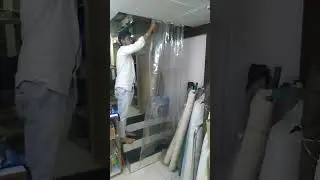 Pvc .40 mm curtain for ac cut out out door use