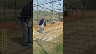 Mohammad Azahar Udin( Former Indian Captain) batting at FCA (FAHEEM CRICKET ACADEMY)