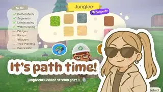 I'VE BEEN RUNNING AROUND MY ISLAND AND MAKING PATHS LIKE CRAZY || ACNH Junglecore Island - Part 3