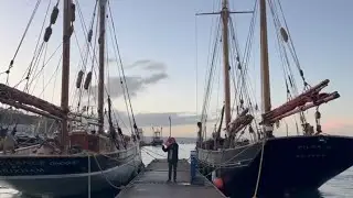 Flute solo by the harbourside