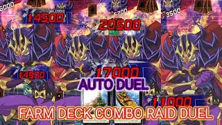 AUTO DUEL DECK FOR RAID DUEL:How to Farm Nash with 20,000.17,000.15,000 Damage [YU-GI-OH DUEL LINKS]