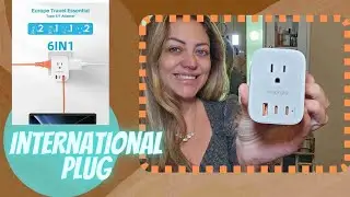 US to Europe Travel Plug Adapter, Germany France Type E F Adaptor with PD 20W 2 USB C & 1 USB A Port