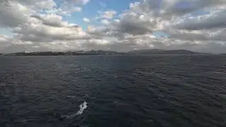 Sea-view and an island from Naha ship, Japan