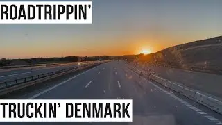 Smuk solopgang på E45 | Horsens - Sæby | SCANIA V8