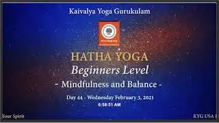 Day 44: KYG Yoga Beginners Class