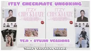 ✨ unboxing itzy checkmate target exclusive albums - yeji + ryujin versions | photocards photobooks