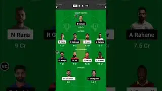 KOL VS CHE today ipl match- best team to win 2crore🤑🤑🤑 #dreamteam #shorts