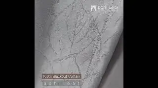 Dark Grey Leaf Full Light Blocking Premium Blackout Curtain