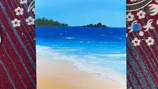 Easy Sky, Sea & Ground Acrylic Painting |Step by Step Tutorial Perfect for beginners and art lovers 