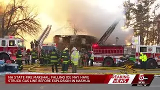 Falling ice may have struck gas line prior to explosion at NH building