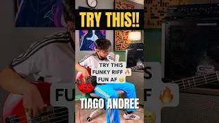 TRY THIS FUNKY RIFF 🔥 FUN AF 😁 #bass #bassplayer #funk #tiagoandree #tips #tutorial