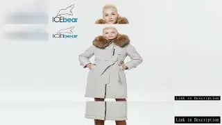 ICEbear Winter Women Jacket Long Elegant Cotton Parka with Fake Fur Trim Women's Thickened Warm Coat