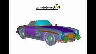 Modelcars Ixo Mercedes 300 SL Bausatz - CAD Konstruktion abgeschlossen.