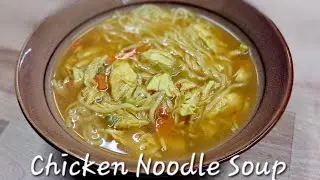 Chicken Noodle Soup with Ramen Noodles 