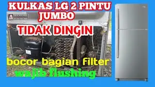 SERVIS KULKAS LG 2 PINTU JUMBO TIDAK DINGIN ||