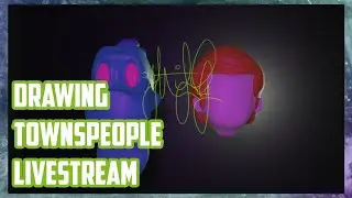 Designing background characters | Townspeople (Blender) Livestream