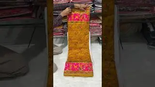 A very beautiful pure pasmina silk mustard colour Sarees #trending #youtube #saree #instagram #new