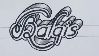3d Drawing Calligraphy Name For Beginners / How To Draw Art On Paper Step By Step 39