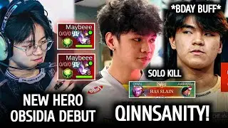 QINNSANITY! OBSIDIA DEBUT in MPL ID |  BIRTHDAY BOY QINN SOLO KILLING ANDORYUU, GOING WILD VS NAVI