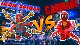 Spider-Man🕷VS Carnage|Lego Stop Motion Fight|Minibatalla &Eacute;pica🔥 #marvel #ironspider #lego 