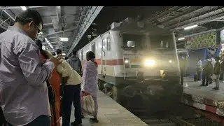 Live Central line EMU TRAIN WITH HIGH SPEED SKIP