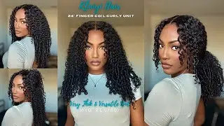Hot *NEW* Versatile 7X5 Curly hair with Finger Coil Ends Wig Glueless Install || Klaiyi hair