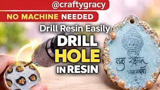 How to Drill a Hole in Resin & MDF Using a Manual Hand Drill for beginners #resinart #drillhack #diy