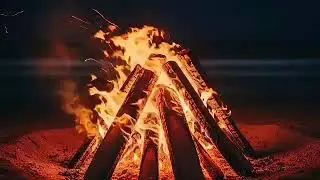 🔥 FIREPLACE (30 MIN) Ultra HD 4K - Deep Sleep Zen Piano & Realistic Crackling Fireplace Sounds