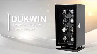 8 Watch Winder with Fingerprint Lock LCD Remote Control Quiet Mabuchi Motors