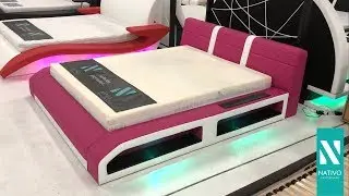 NATIVO mobili Italia - Letto di design FLOYD con illuminazione a LED