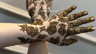 You can also apply this heavy rose mehndi design❣️ on ur hands with very easy trick Bold Rose Mehndi