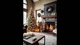 Rustic Fireplace Christmas Tree Ideas for a Cozy Holiday Home #RusticChristmas