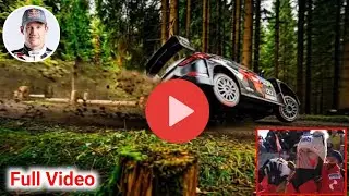 Себастьен Ожье попал в аварию на скорости 160 км/ч! Центральноевропейское ралли 2025 | Видео авар...