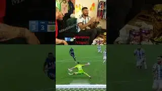 Ben Foster reaction at Emi Martinez's save in the World Cup final