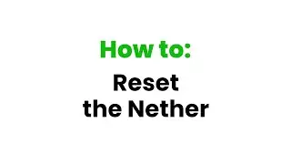 How to: Reset the nether (Minecraft: Java Edition)