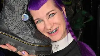 Dr. Martens x Wednesday unboxing! Jadon spiderweb boots