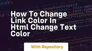 How to change link color in html change text color
