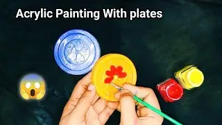 Amazing Disposable Dish Craft ideas // Painting With Bottle, Acrylic Painting With plates 
