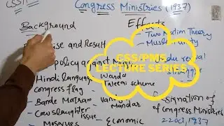 Congress Ministries || Full Explained with Concepts || Pakistan Affairs CSS/PMS