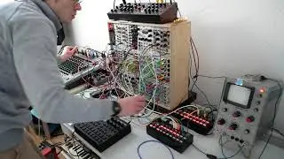 Eurorack Modular Neo Berlin School Jam with 2x Korg SQ-1