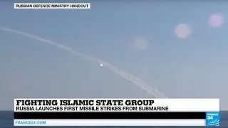 Syria: Russia launches first missiles from a submarine on Islamic State group's stronghold of Raqqa