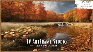 4K Frame TV Art Autumn River | TV Background | Screensaver Wallpaper