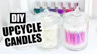 DIY candle jar organization & upcycling!