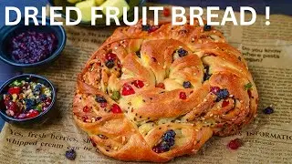 Moist & Flavorful Dried Fruit Bread | Loaded with Berries, Cherries & Sesame Seeds!