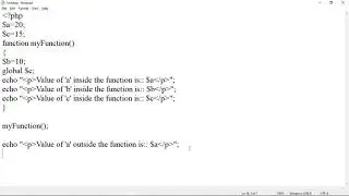 PHP Variables,Scope of variables# Server side Scripting with PHP#12th Science